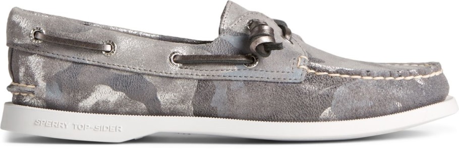 Sperry Authentic Original 2-Eye Vida Metallic Camo Boat Shoe Grey Multi