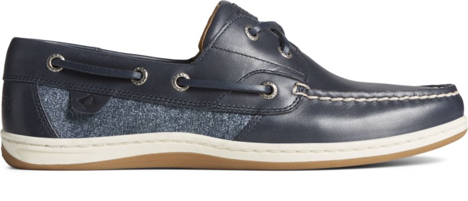 Sperry Koifish Textured Stripe Boat Shoe Navy