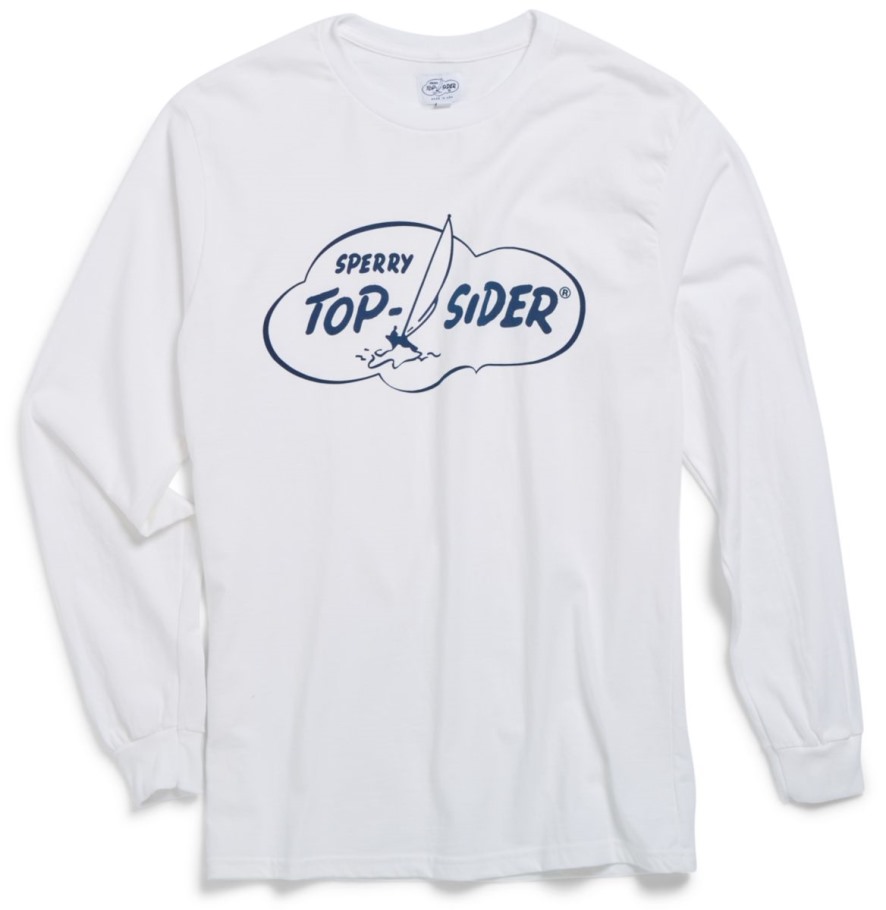 Sperry Made in the USA Cloud Long Sleeve T-Shirt White